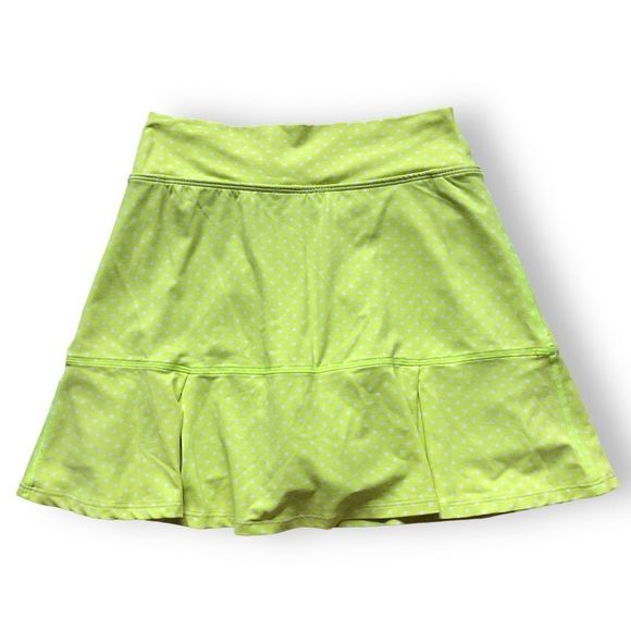 Dona Jo Size 1 Small S Jojo skirt Skort yellow white polkadot athletic - Picture 7 of 7